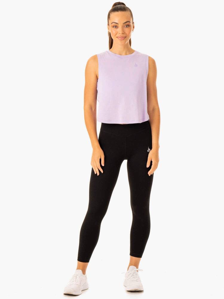 Women's Ryderwear Women Tanks Flow Scoop Tanks Lavender | NZ2860PQ