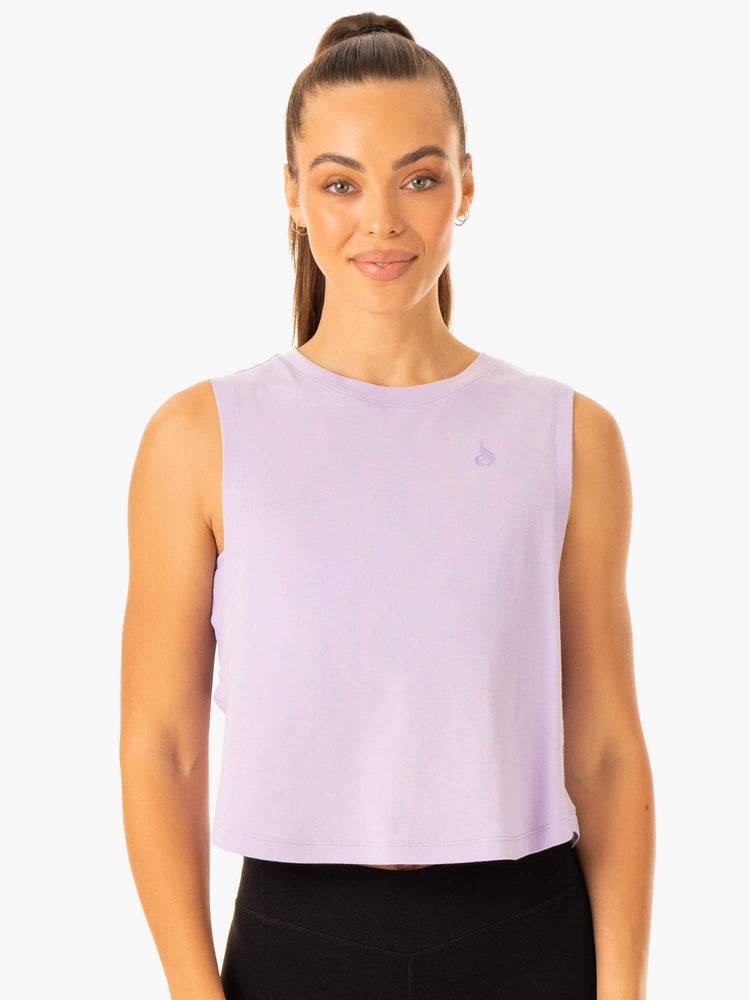 Women\'s Ryderwear Women Tanks Flow Scoop Tanks Lavender | NZ2860PQ