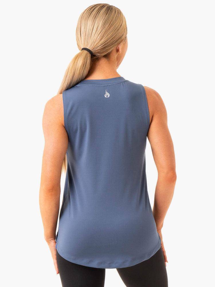 Women's Ryderwear Women Tanks Freedom Training Tanks Steel Blue | NZ2834JJ