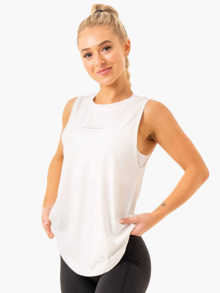 Women's Ryderwear Women Tanks Freedom Training Tanks White | NZ2867EX