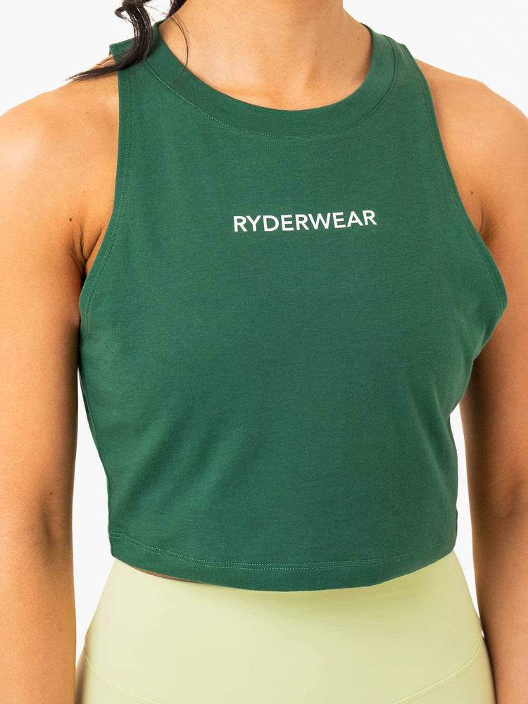 Women's Ryderwear Women Tanks Frequency Tanks Emerald | NZ2807KI