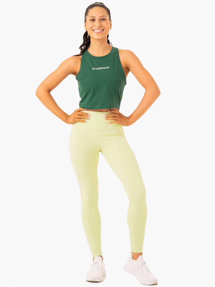 Women's Ryderwear Women Tanks Frequency Tanks Emerald | NZ2807KI