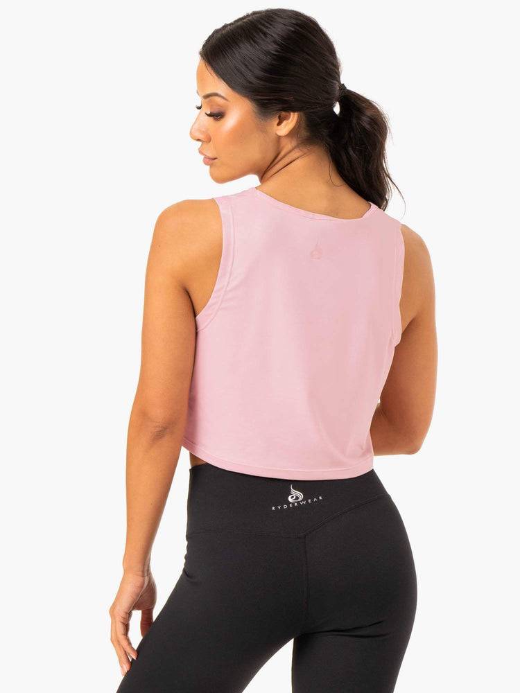 Women's Ryderwear Women Tanks Hybrid Muscle Tanks Pink | NZ3012MA