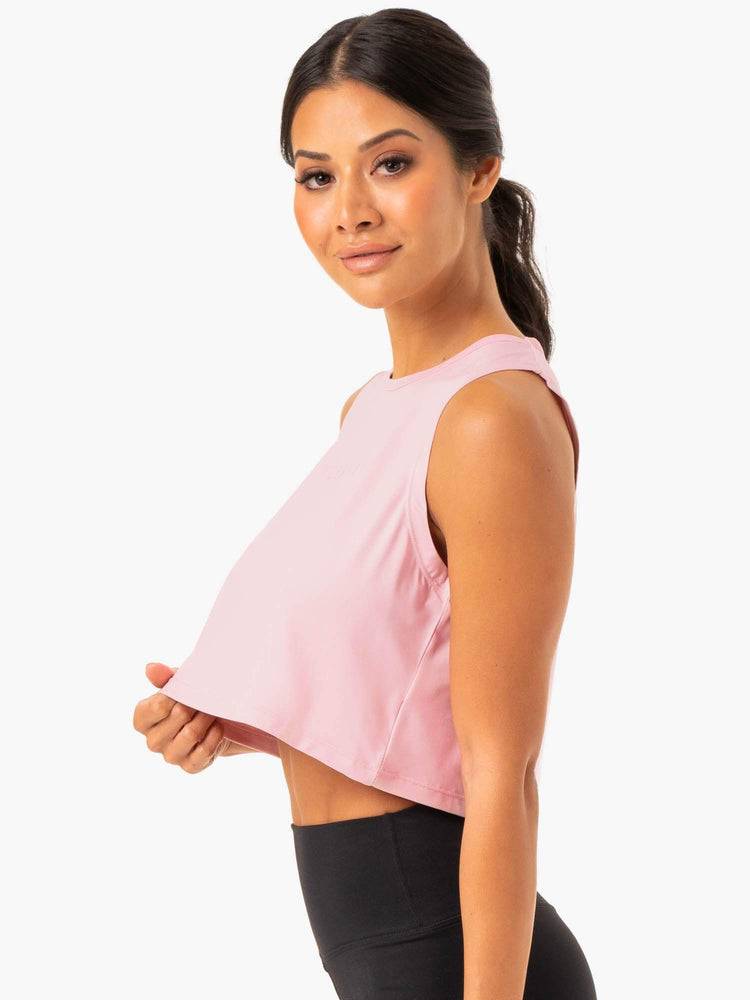 Women's Ryderwear Women Tanks Hybrid Muscle Tanks Pink | NZ3012MA