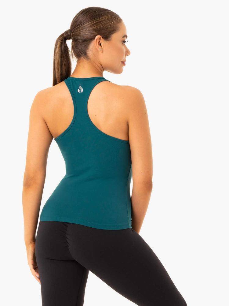 Women's Ryderwear Women Tanks Hype Racer Back Tanks Emerald | NZ2987UT