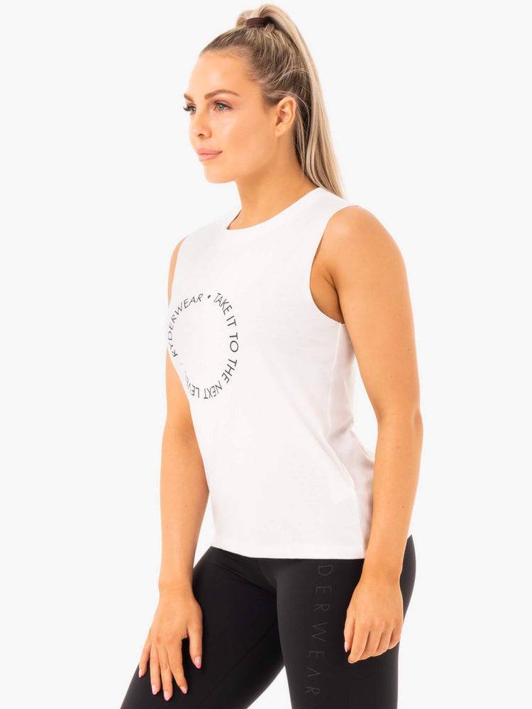 Women's Ryderwear Women Tanks Ladies Baller Tanks White | NZ3011QZ