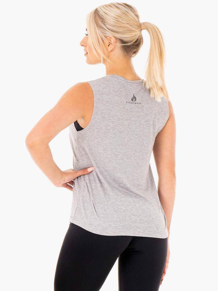 Women's Ryderwear Women Tanks Ladies Baller Tanks Grey Marl | NZ3019LH