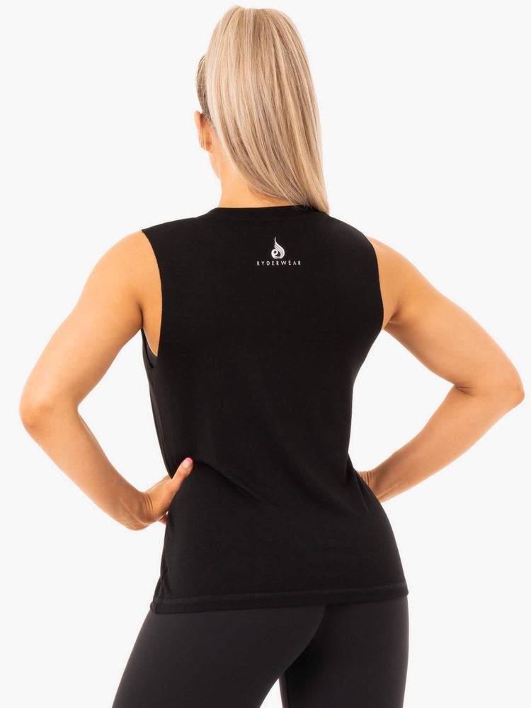 Women's Ryderwear Women Tanks Ladies Baller Tanks Black | NZ3025DN