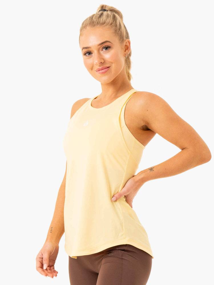 Women's Ryderwear Women Tanks Level Up Training Tanks Butter | NZ2886PQ