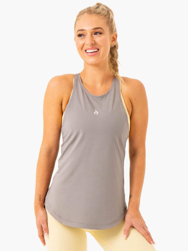 Women\'s Ryderwear Women Tanks Level Up Training Tanks Steel Grey | NZ2921WY