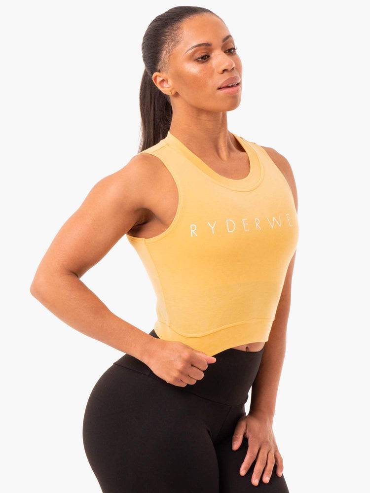 Women\'s Ryderwear Women Tanks Motion Crop Top Tanks Mango | NZ2962TV