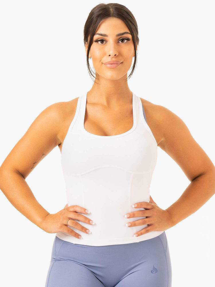 Women's Ryderwear Women Tanks NKD Frame Tanks White | NZ2875XF