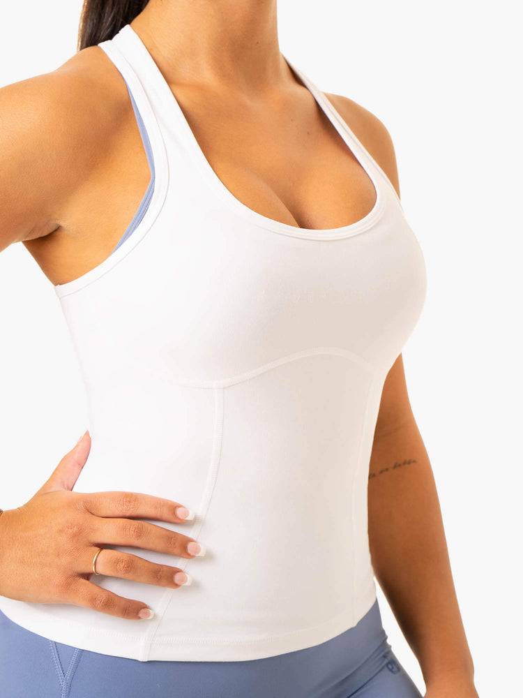 Women's Ryderwear Women Tanks NKD Frame Tanks White | NZ2875XF