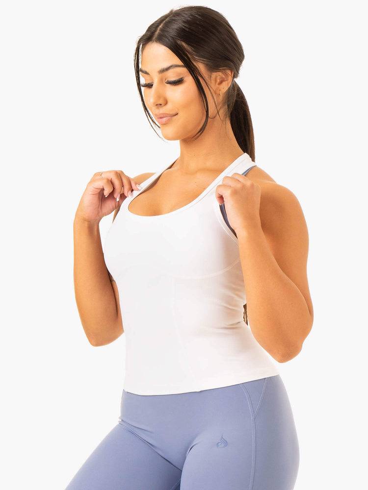 Women's Ryderwear Women Tanks NKD Frame Tanks White | NZ2875XF