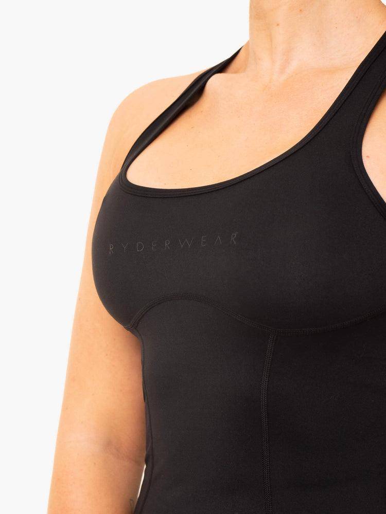 Women's Ryderwear Women Tanks NKD Frame Tanks Black | NZ2896MA