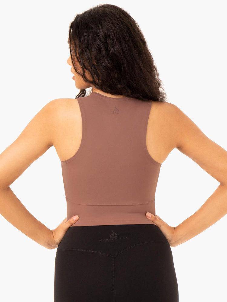 Women's Ryderwear Women Tanks NKD Refine Tanks Mocha | NZ2940QZ