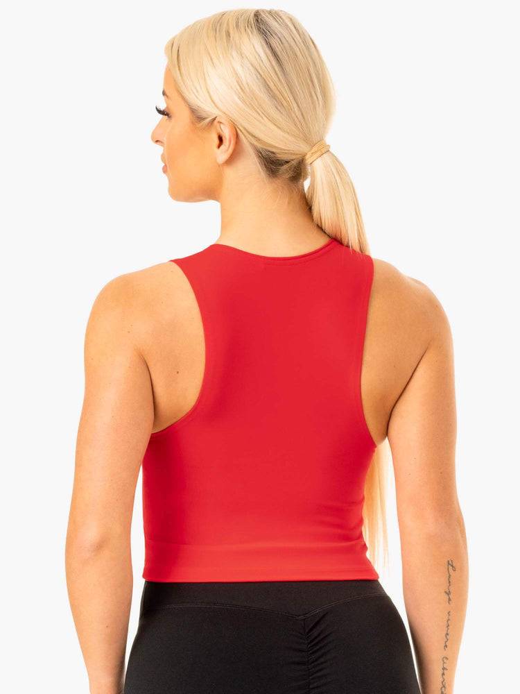 Women's Ryderwear Women Tanks Reflex Zip Up Tanks Red | NZ2905JJ