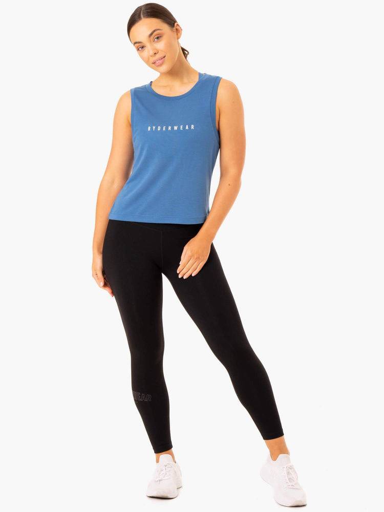 Women's Ryderwear Women Tanks Replay Tanks Blue | NZ2872BC