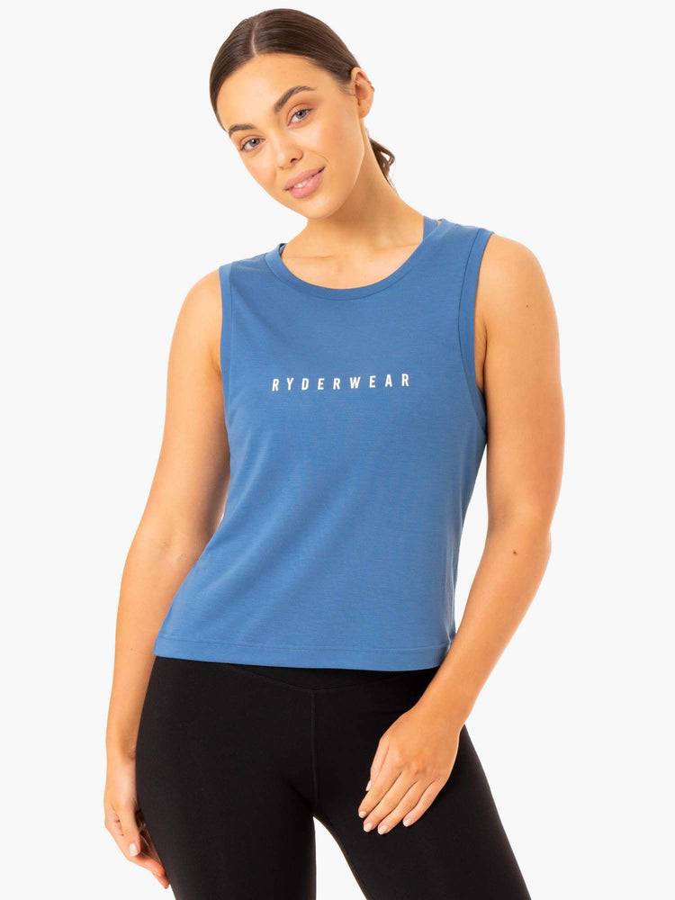 Women\'s Ryderwear Women Tanks Replay Tanks Blue | NZ2872BC