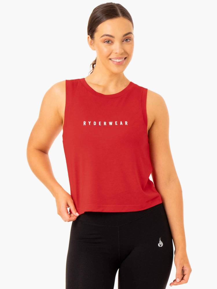 Women\'s Ryderwear Women Tanks Replay Tanks Red | NZ2893EX