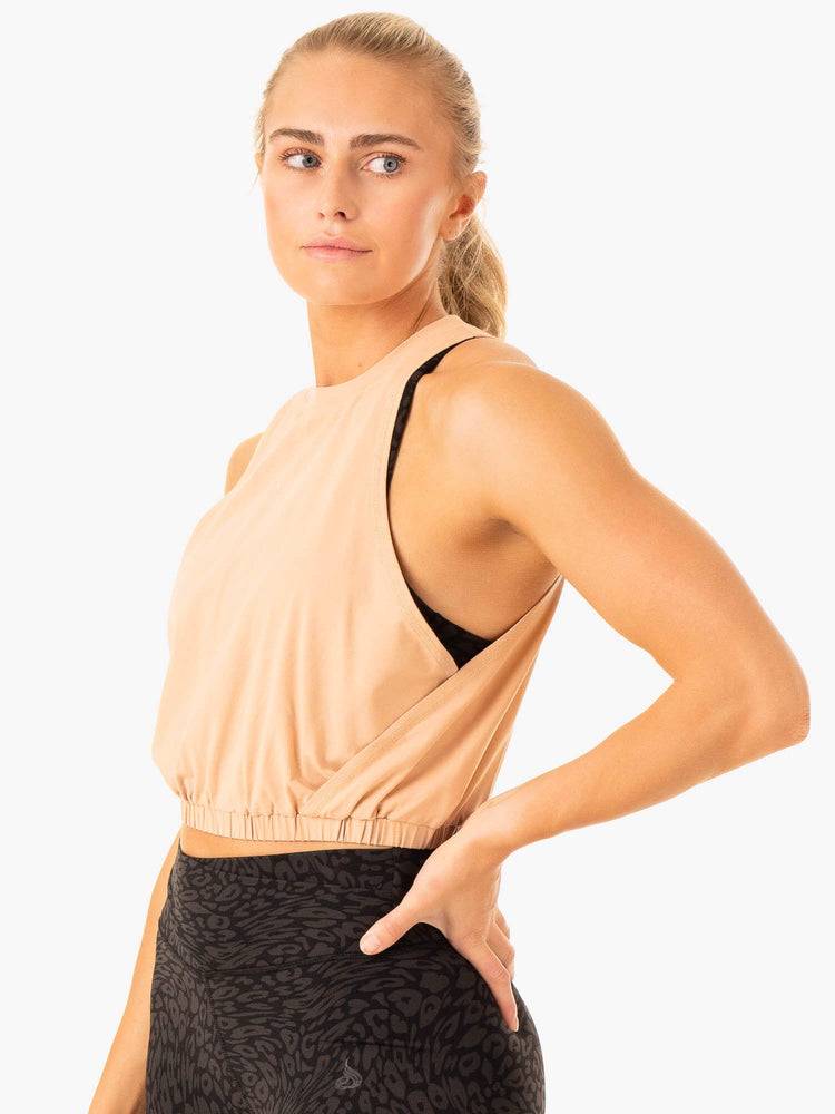 Women's Ryderwear Women Tanks Rotation Tanks Sandstone | NZ2808JJ