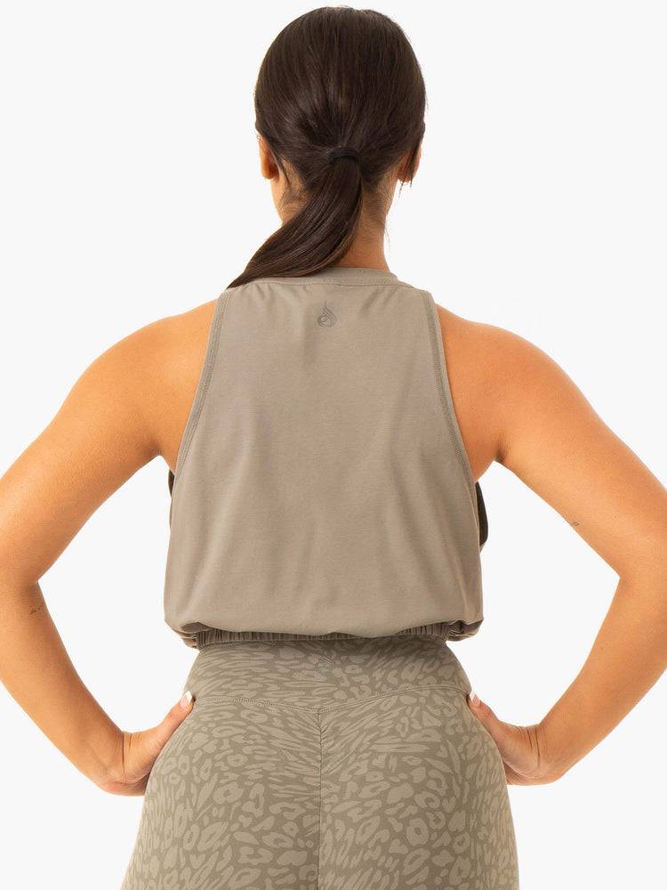 Women's Ryderwear Women Tanks Rotation Tanks Khaki | NZ2904KI