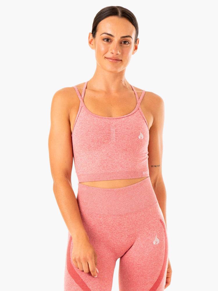 Women\'s Ryderwear Women Tanks Sculpt Seamless Tanks Pink Marl | NZ2898BC