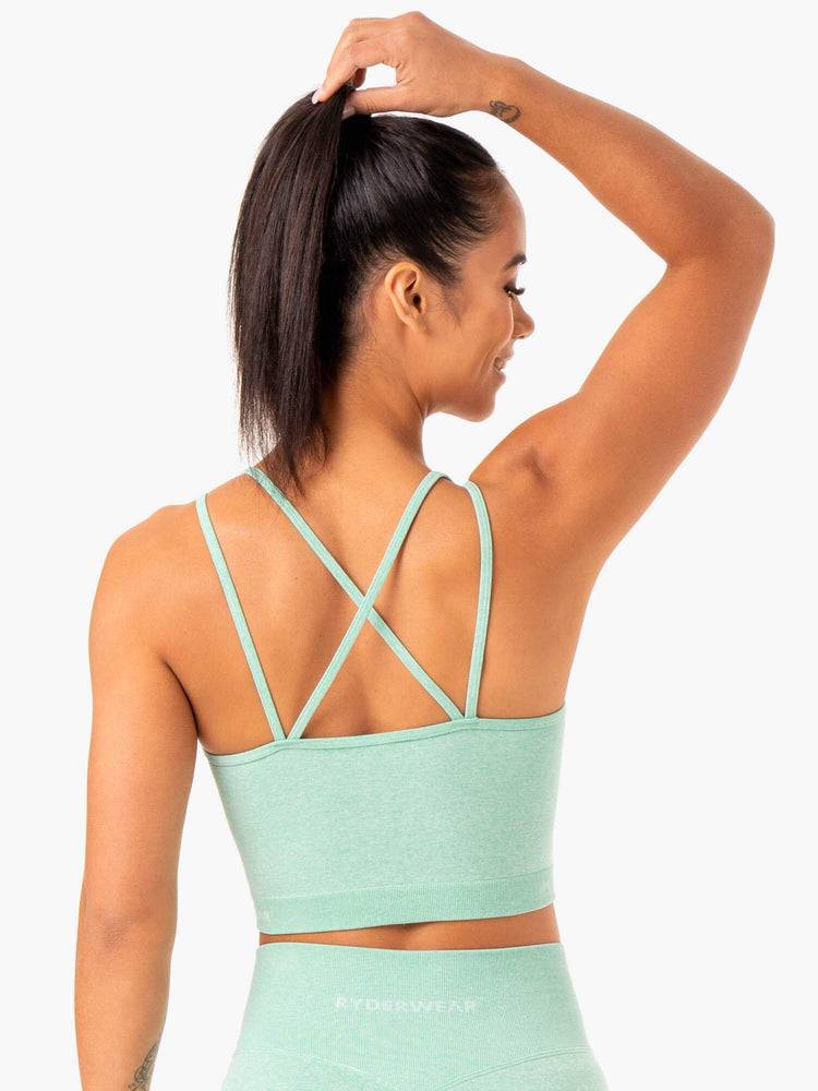 Women's Ryderwear Women Tanks Sculpt Seamless Tanks Mint Marl | NZ2933IS