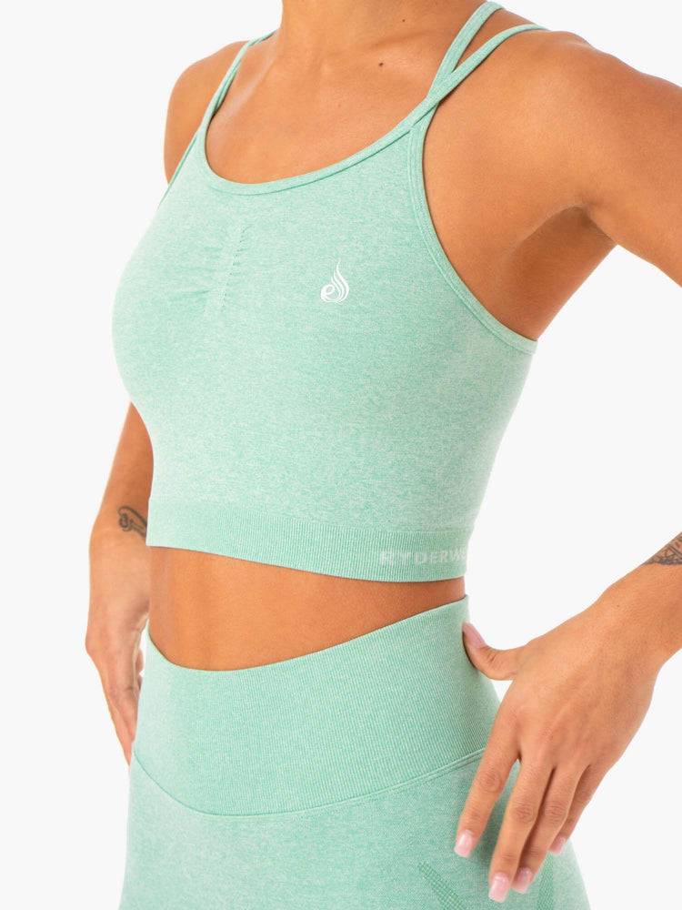 Women's Ryderwear Women Tanks Sculpt Seamless Tanks Mint Marl | NZ2933IS