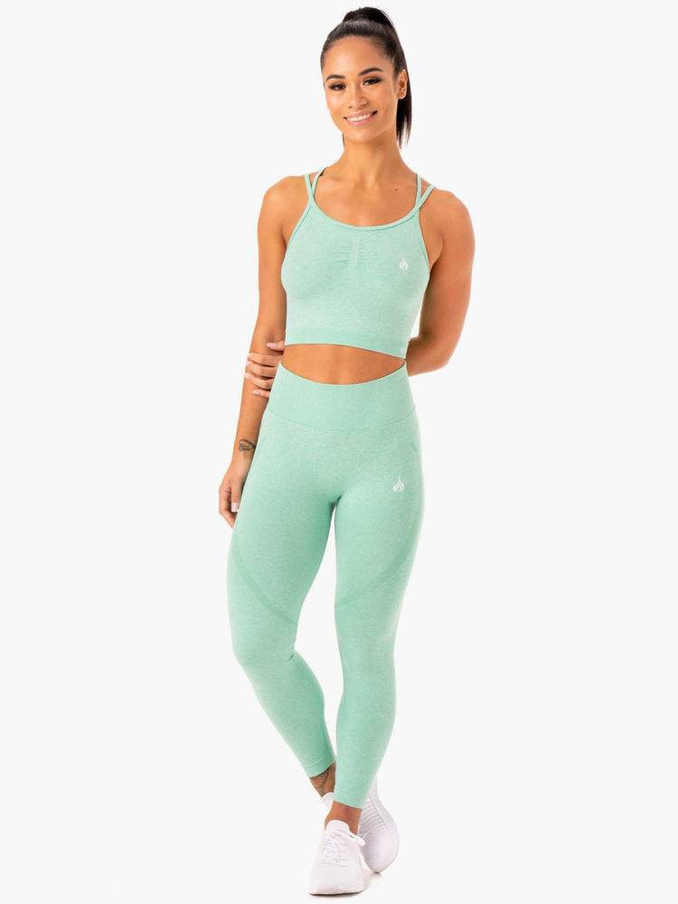 Women's Ryderwear Women Tanks Sculpt Seamless Tanks Mint Marl | NZ2933IS