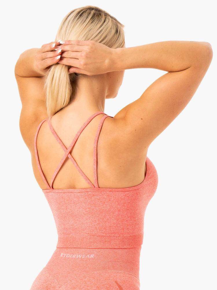 Women's Ryderwear Women Tanks Sculpt Seamless Tanks Peach Marl | NZ2941MA