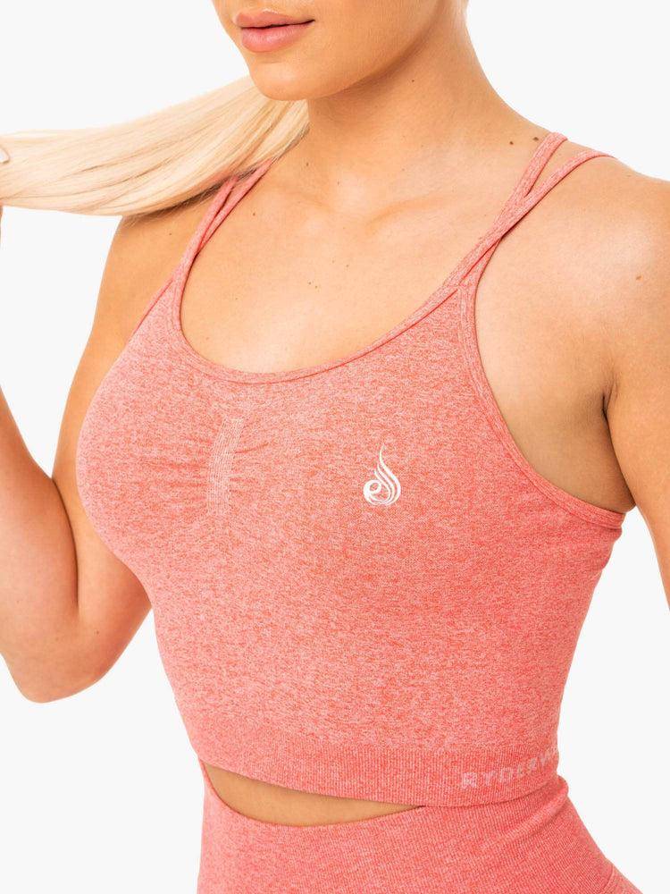 Women's Ryderwear Women Tanks Sculpt Seamless Tanks Peach Marl | NZ2941MA