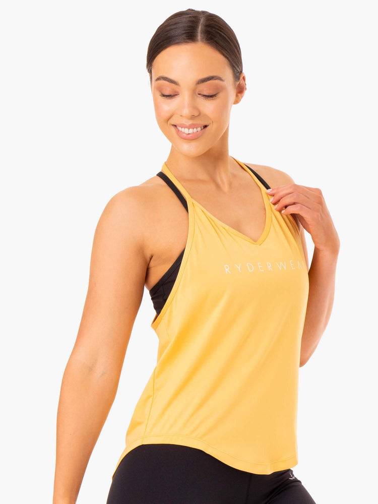 Women's Ryderwear Women Tanks Staples Slinky T-Back Tanks Mango | NZ2952GL