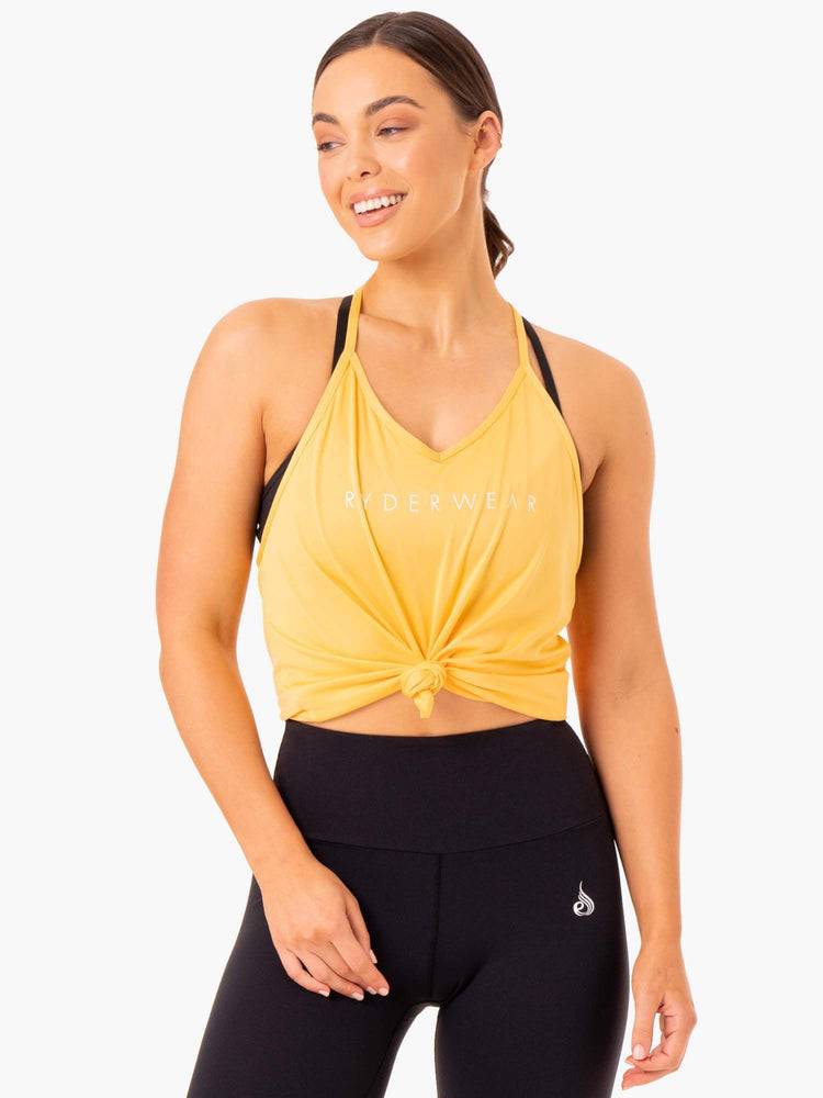 Women's Ryderwear Women Tanks Staples Slinky T-Back Tanks Mango | NZ2952GL