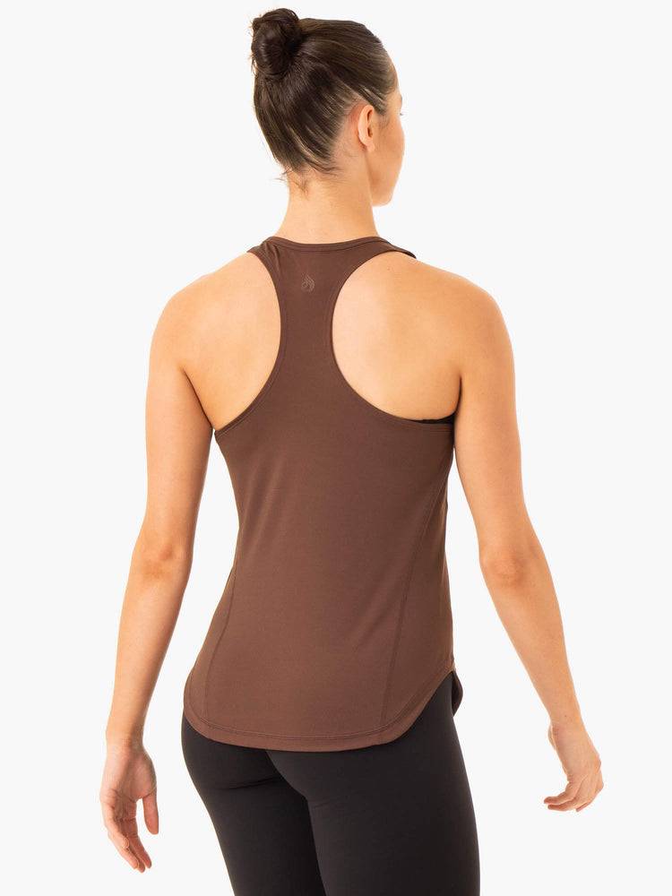 Women's Ryderwear Women Tanks Transform Training Tanks Chocolate | NZ2816OR