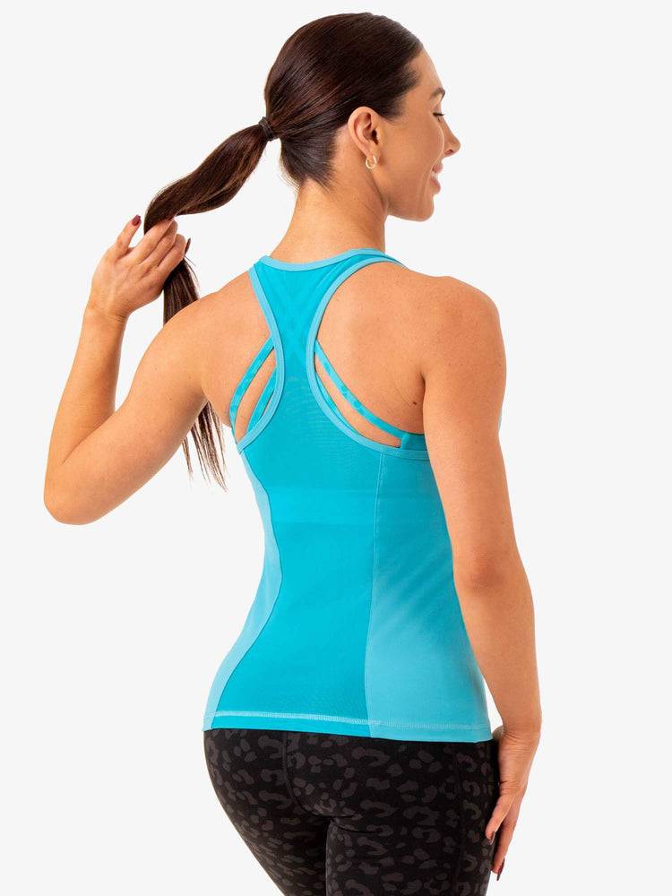 Women's Ryderwear Women Tanks Ultra Compression Tanks Aqua | NZ2932OR