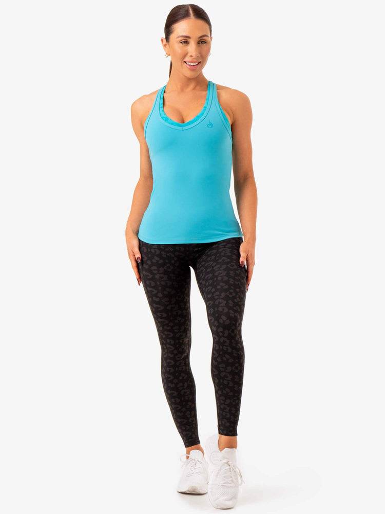 Women's Ryderwear Women Tanks Ultra Compression Tanks Aqua | NZ2932OR