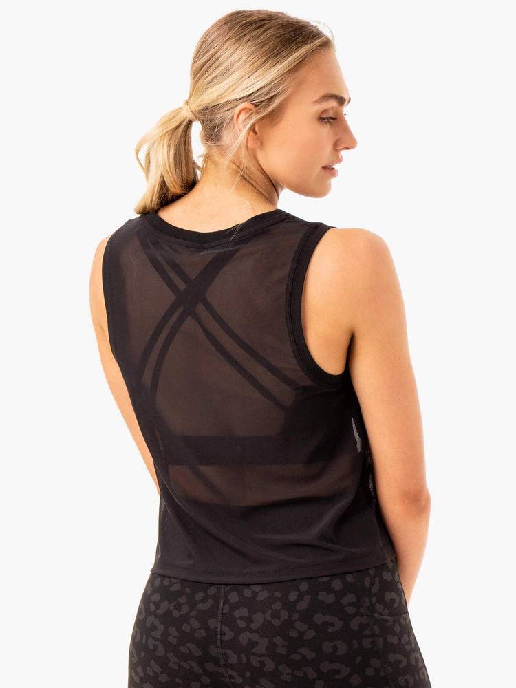 Women's Ryderwear Women Tanks Ultra Mesh Tanks Black | NZ3008RW