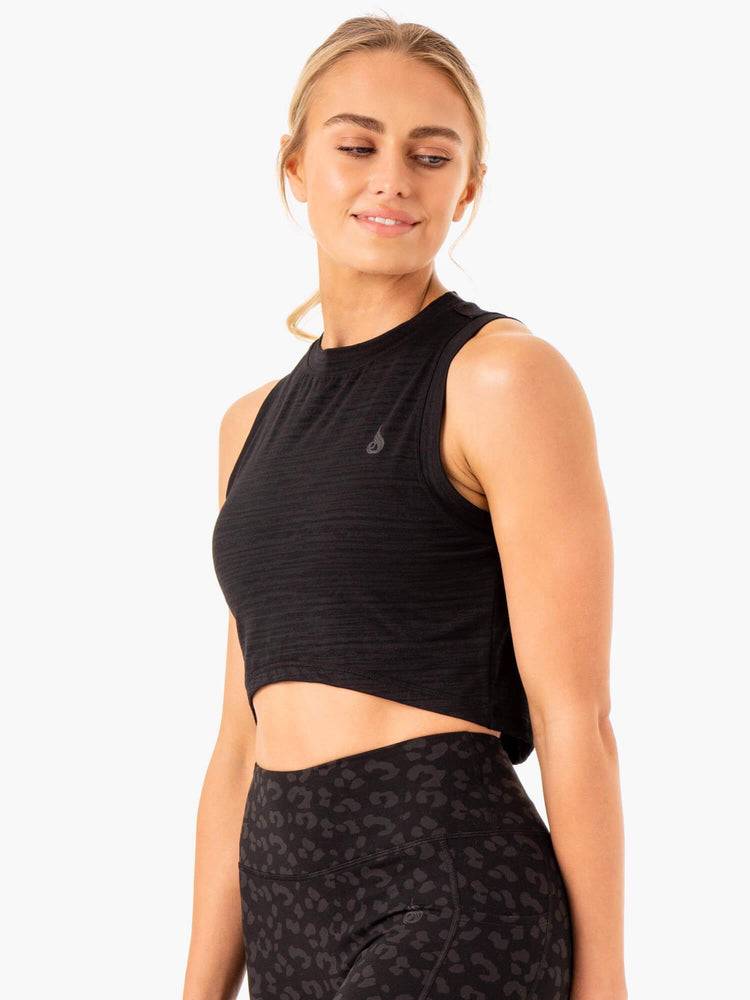 Women's Ryderwear Women Tanks Ultra Scoop Tanks Black | NZ2986IS