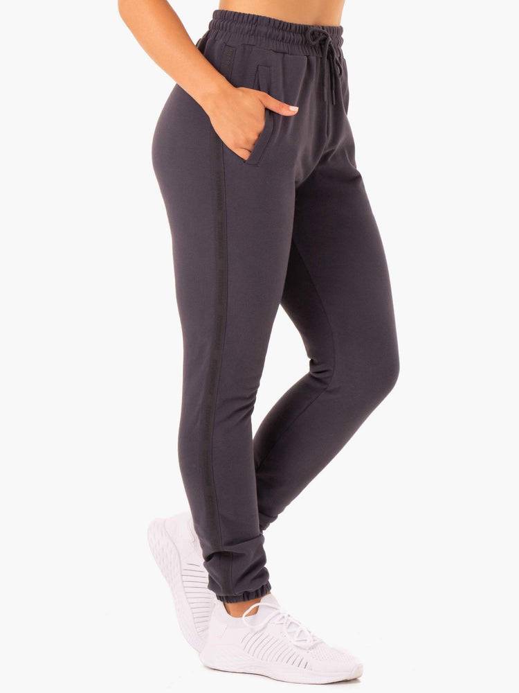 Women's Ryderwear Women Track Pants Base High Waisted Track Pants Charcoal | NZ3052DN