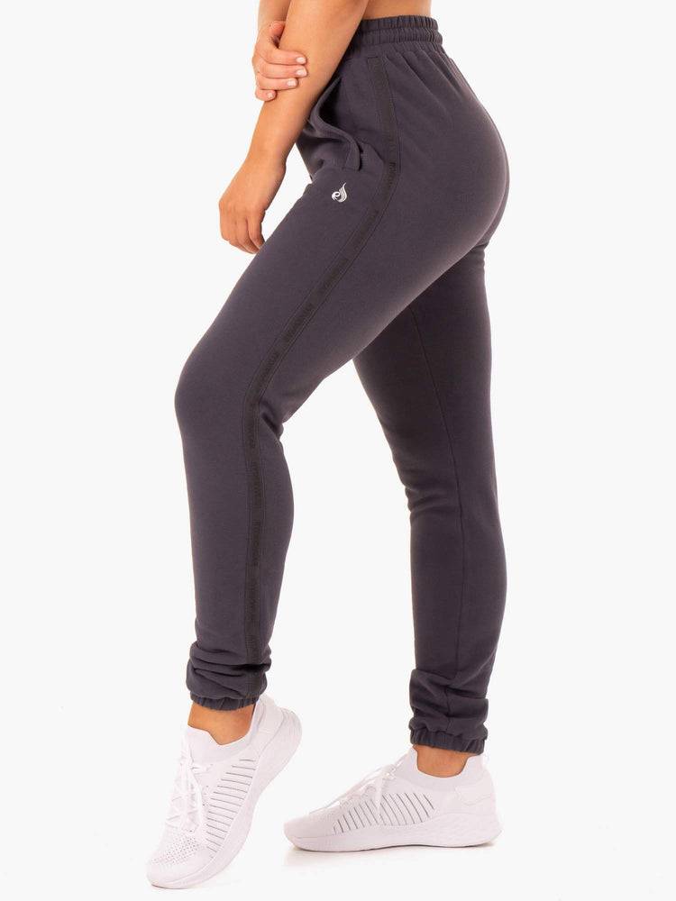 Women's Ryderwear Women Track Pants Base High Waisted Track Pants Charcoal | NZ3052DN