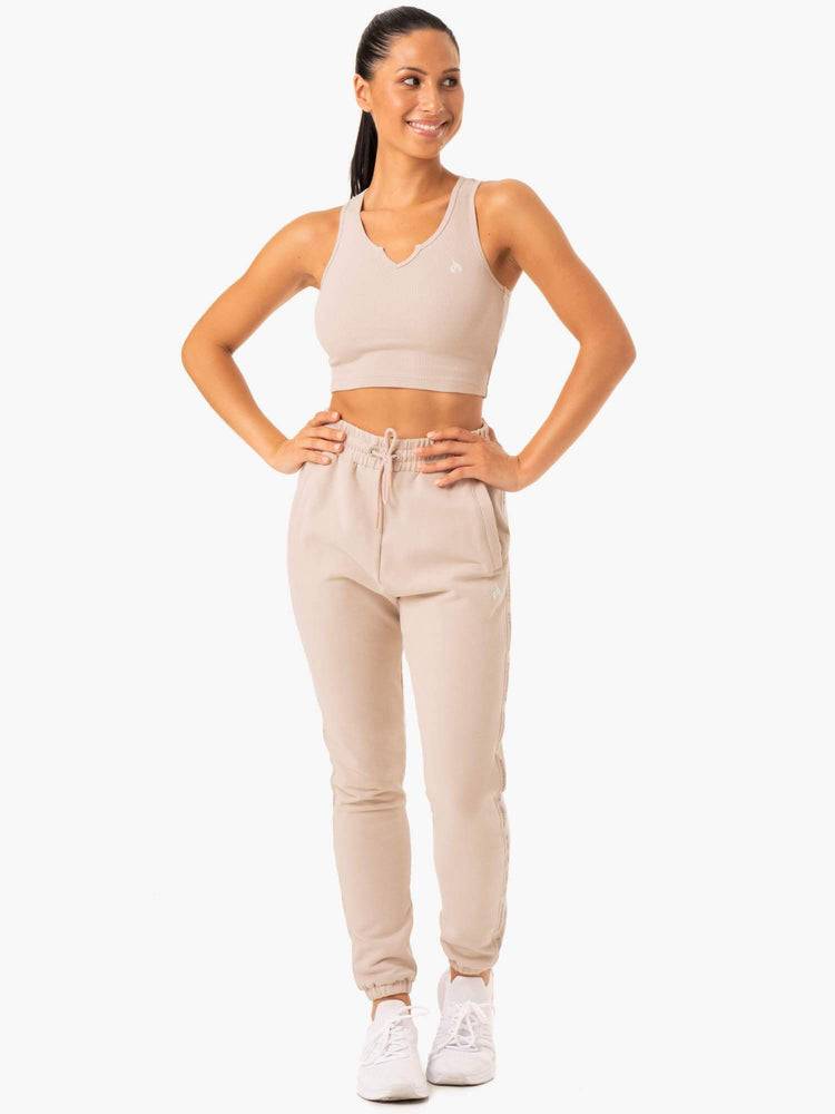 Women's Ryderwear Women Track Pants Base High Waisted Track Pants Mushroom | NZ3053SO