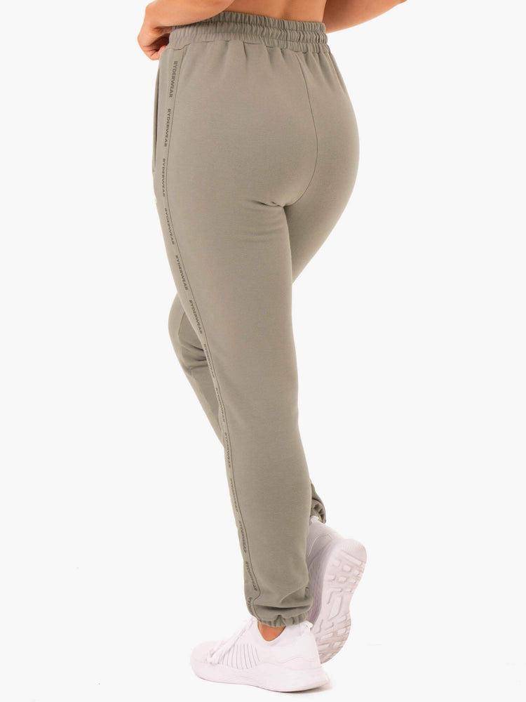 Women's Ryderwear Women Track Pants Base High Waisted Track Pants Khaki | NZ3054AP