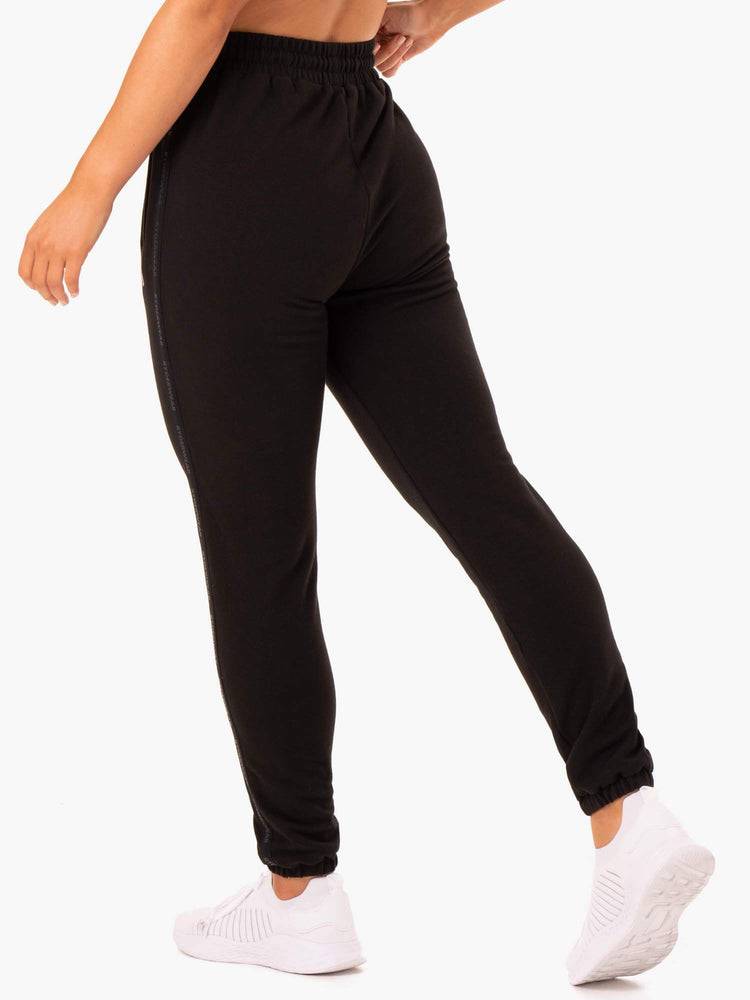 Women's Ryderwear Women Track Pants Base High Waisted Track Pants Black | NZ3055PQ