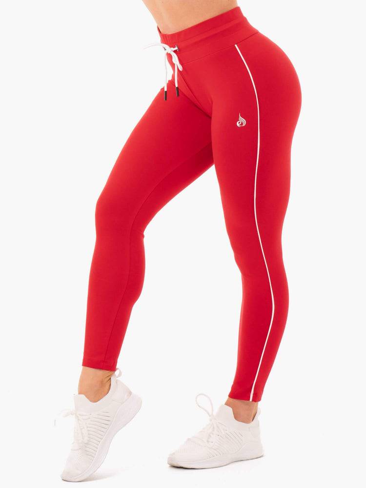 Women\'s Ryderwear Women Track Pants High Waisted Leggings Track Pants Red | NZ3030IS