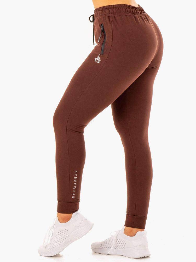 Women's Ryderwear Women Track Pants Luxe Track Pants Chocolate | NZ3062EX