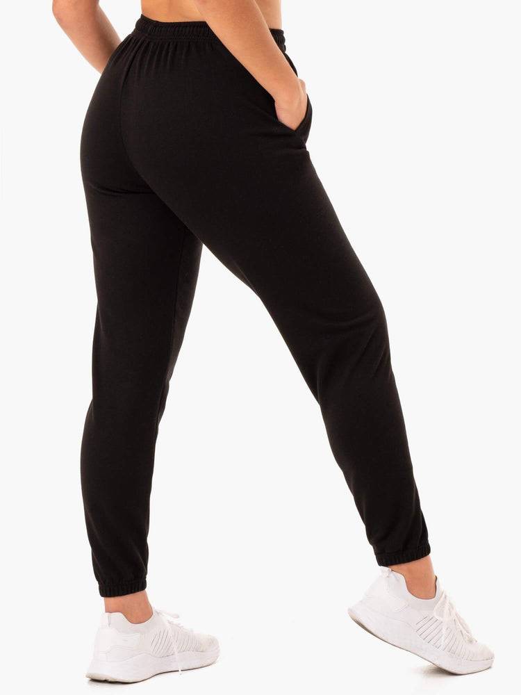 Women's Ryderwear Women Track Pants Off-Duty Fleece Track Pants Black | NZ3045LH