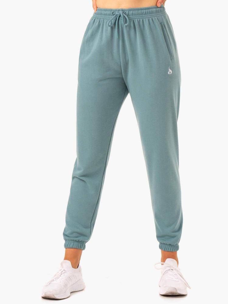 Women's Ryderwear Women Track Pants Off-Duty Fleece Track Pants Sage Marl | NZ3047JJ