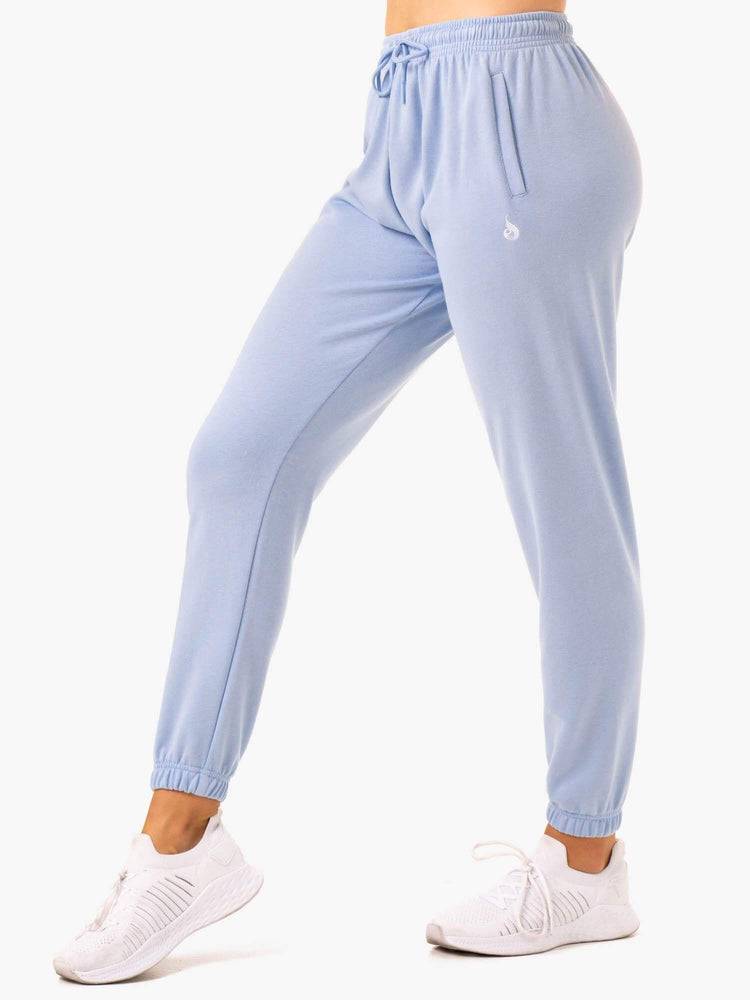 Women's Ryderwear Women Track Pants Off-Duty Fleece Track Pants Blue Marl | NZ3049HK