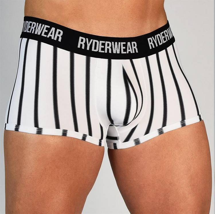 Women\'s Ryderwear Women Underwear Boxer Brief Underwear Black/White | NZ3144PQ